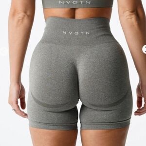 NVGTN Women's Athletic Shorts in Gray Wide Waistband Size Small